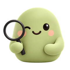 The Cibo mascot looking through a magnifying glass